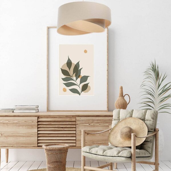 Lampada a sospensione Boho Maco Design, dimmerabile, Crema / Ambra, Soggiorno / Sala da pranzo, Tessuto / Stoffa / Seta, Lampada a sospensione