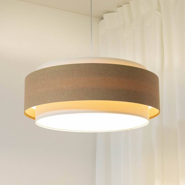 Lampada a sospensione Boho Elegant Maco Design, dimmerabile, Crema / Ambra, Soggiorno / Sala da pranzo, Tessuto / Stoffa / Seta, Lampada a sospensione