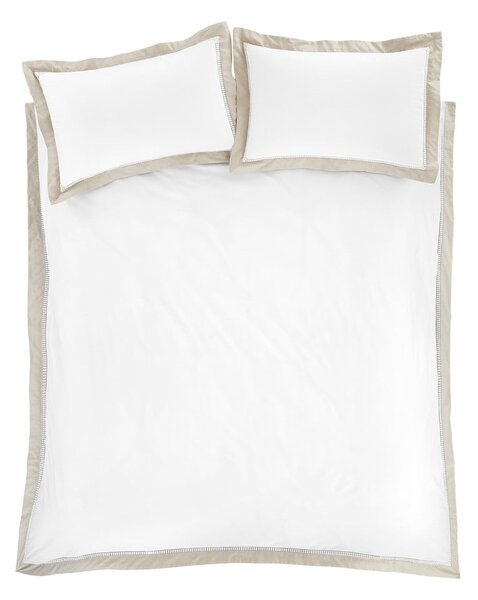 Biancheria da letto singola in cotone bianco 135x200 cm Oxford Lace - Bianca