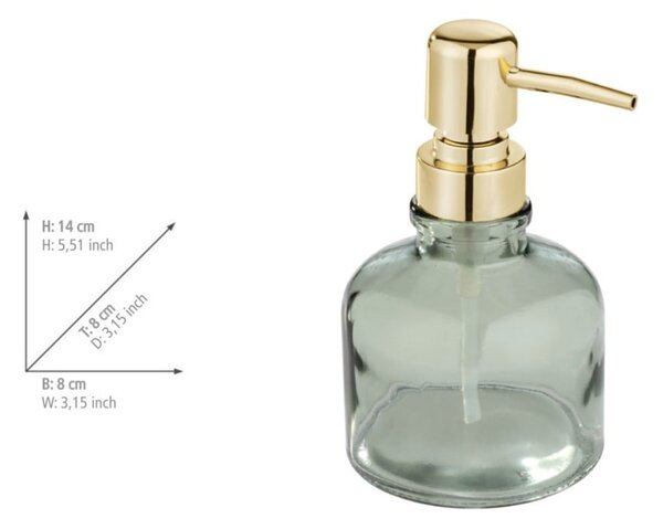 Dispenser per sapone color menta in vetro 200 ml Atessa – Wenko