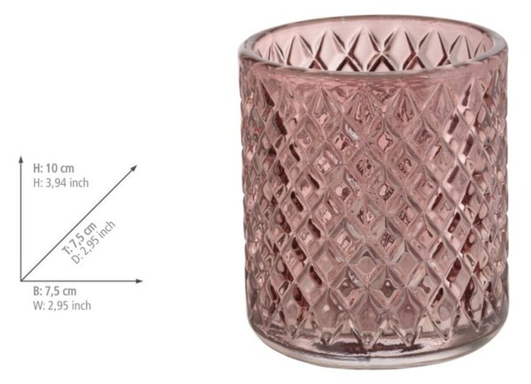 Portaspazzolino rosa scuro in vetro Atessa – Wenko