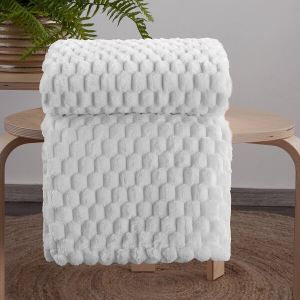 Coperta Cindy6 con effetto 3D bianca
