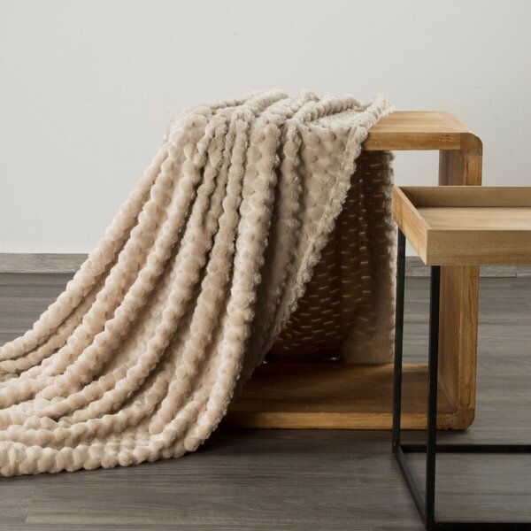 Coperta Cindy6 con effetto 3D beige