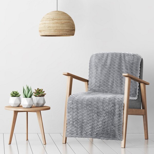 Coperta Cindy6 con effetto 3D grigio chiaro