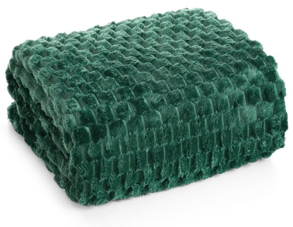 Coperta Cindy6 con effetto 3D verde bottiglia