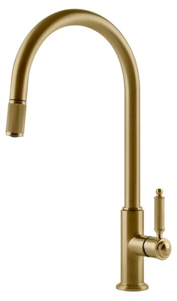 Miscelatore monocomando Gessi Venti20 60622 716 41,8 cm PVD oro spazzolato