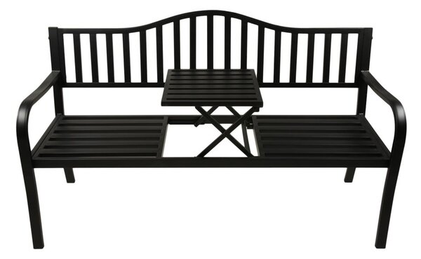 Panchina da giardino in metallo nero Segula - Garden Pleasure