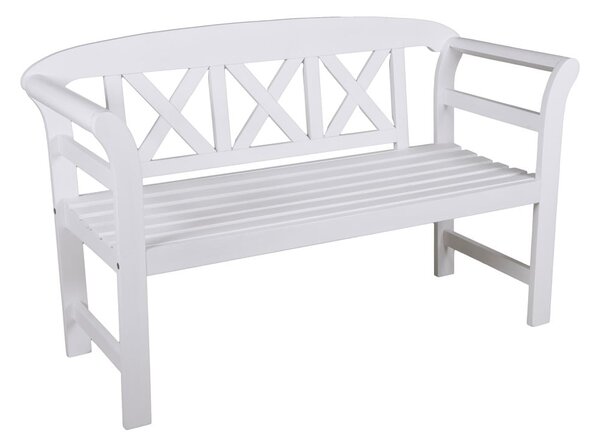 Panchina da giardino in legno bianco Vancouver - Garden Pleasure