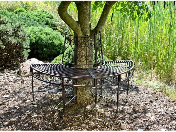 Panchina da giardino in metallo nero Narvi - Garden Pleasure