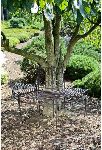 Panchina da giardino in metallo nero Narvi - Garden Pleasure