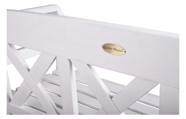 Panchina da giardino in legno bianco Vancouver - Garden Pleasure