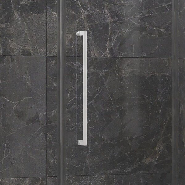 Kamalu porta doccia 135cm battente e 2 fissi colore bianco | kt6000b