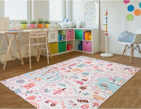 Tappeto per bambini 100x160 cm Pastel Neighborhood - Vitaus