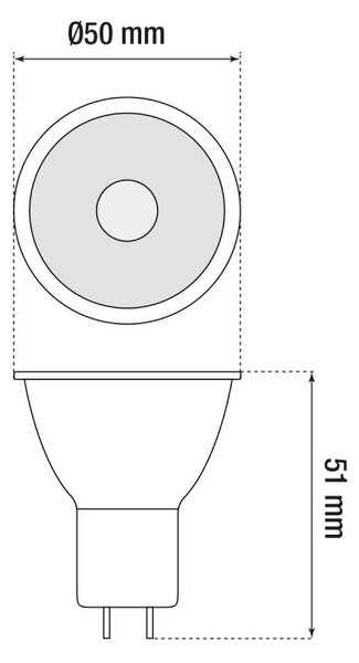 Faretto LED MR16 6W, angolo 38°, 12/24V AC/DC - OSRAM LED Colore Bianco Caldo 3.000K