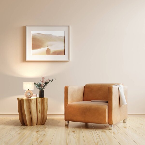 FISCHER & HONSEL Lampada da tavolo Hanke, Legno scuro, Camera da letto, Metallo, Lampada da tavolo