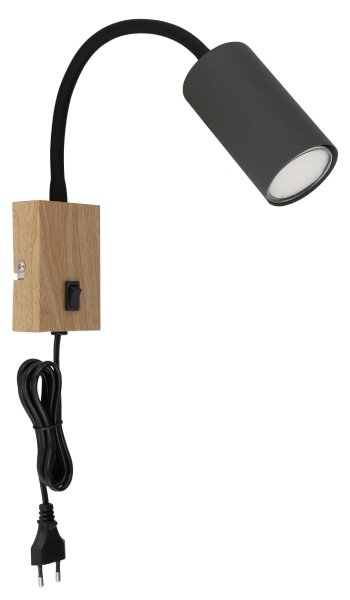 Globo 57911WG - Lampada flessibile da muro ROBBY 1xGU10/25W/230V grigio/marrone
