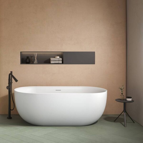 Vasca da bagno centro stanza 170 cm acrilico bianco opaco | KD1500 - KAMALU