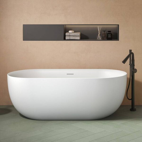 Vasca da bagno centro stanza 170 cm acrilico bianco opaco | KD1500 - KAMALU