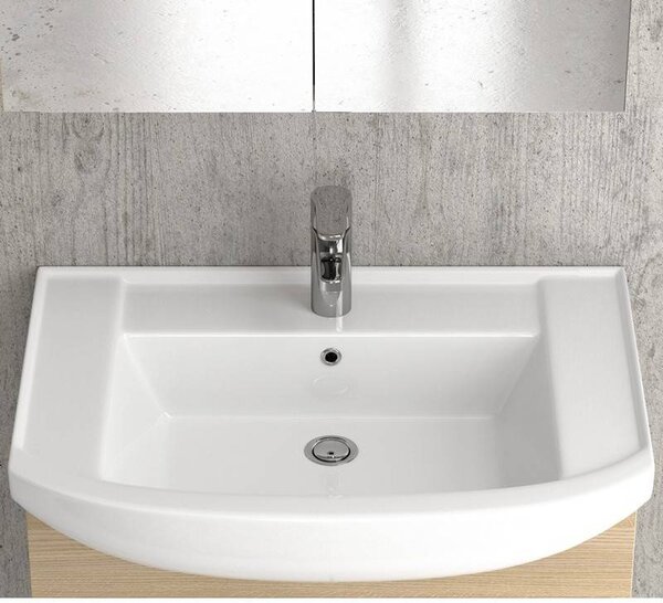 Kamalu lavabo bagno sospeso 65 cm ceramica litos-bn65