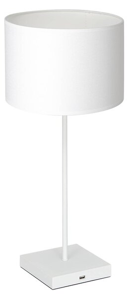 Euluna Lampada da tavolo Table bianco, cilindro bianco