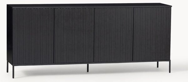 Credenza in legno di pino scanalato Avourio