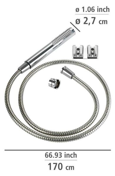 Flessibile doccia per lavabo con doppio supporto a parete - Wenko