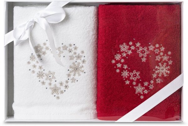 Set di asciugamani natalizi in cotone con motivi delicati Šírka: 50 cm | Dĺžka: 90 cm