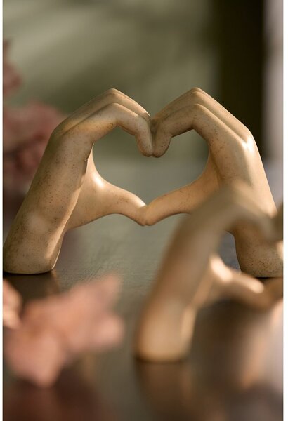 Statuetta in poliresina (altezza totale 15 cm) Hands – Light & Living