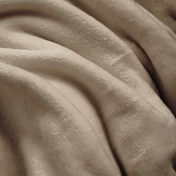 Coperta grigio tortora in microflanella 220x240 cm Flanou – douceur d'intérieur