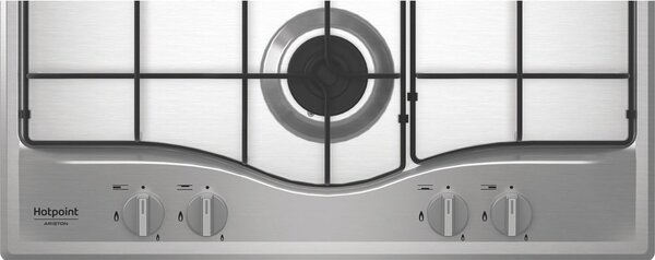 Hotpoint Ariston Piano Cottura 4 Fuochi a Gas Larghezza 59 cm (1 Bruciatore Tripla Corona) in Acciaio Inox colore Inox - PCN R643N T/IX/HA