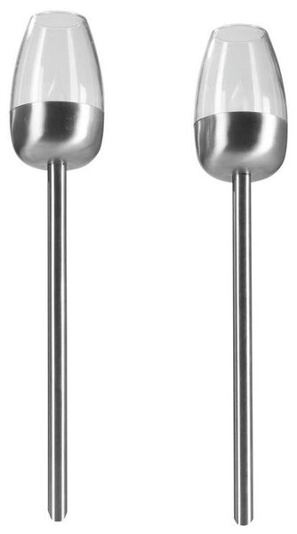 MAXXMEE Set da 2 lanterne solari - colore argento - Decorazione luminosa, accessori per l'illuminazione, luce decorativa, accessori per la luce, decorazioni luminose per la creazione di ambienti illuminati
