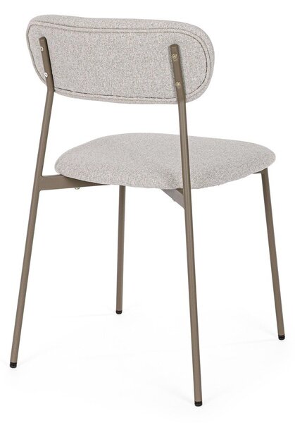 Sedia da pranzo marrone chiaro in imbottito Inka – Yes Everyday