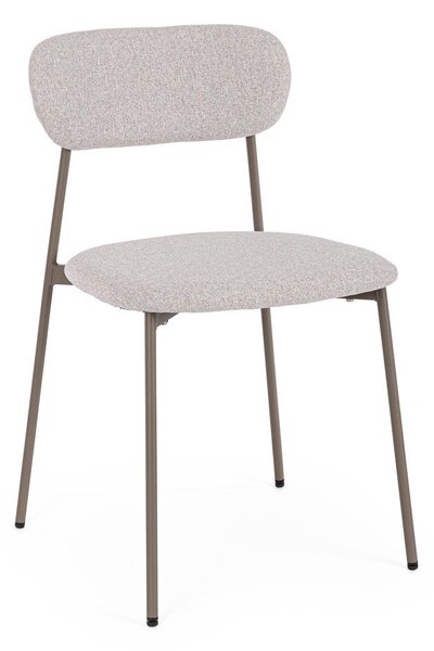 Sedia da pranzo marrone chiaro in imbottito Inka – Yes Everyday