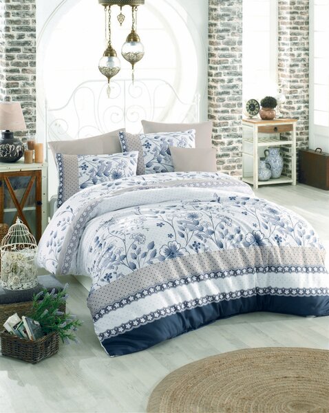 L'Essentiel Linge de Maison, Adal- PRL6228, blu, piumino, 100% cotone ranforce