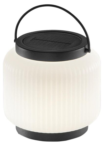 FANEUROPE Lampada LED solare ricaricabile Robin (nera), 1,2 W, 3000 K, dimmerabile, IP54