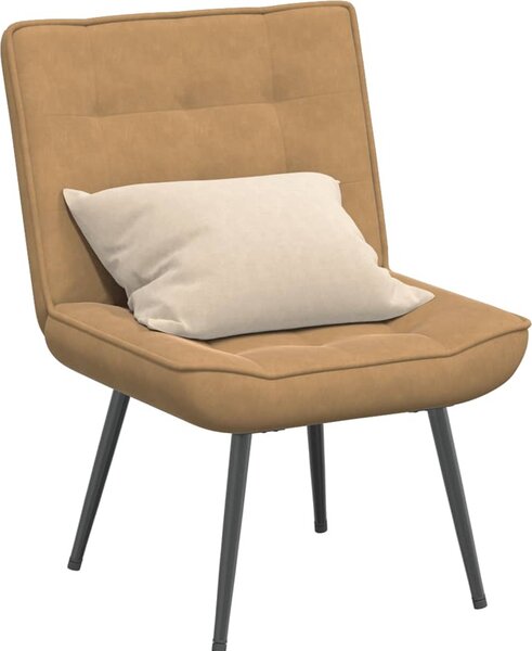 Poltrona Relax 64x74x84 cm Marrone in Velluto