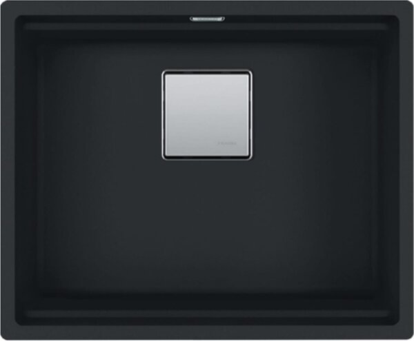 Lavello sottopiano FRANKE KUBUS 2 KNG 110-52 in BLACK MATT con valvola a pulsante / Fragranit