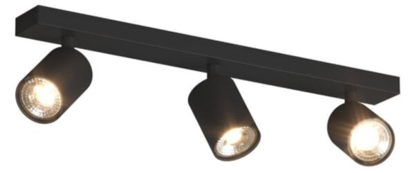Binario moderno top light kora 1208 3 ne gu10 led faretti orientabili - Top Light