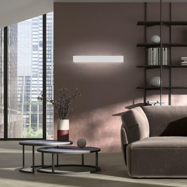 Applique moderno promoingross display a wh led cct metallo bianco - Promoingross