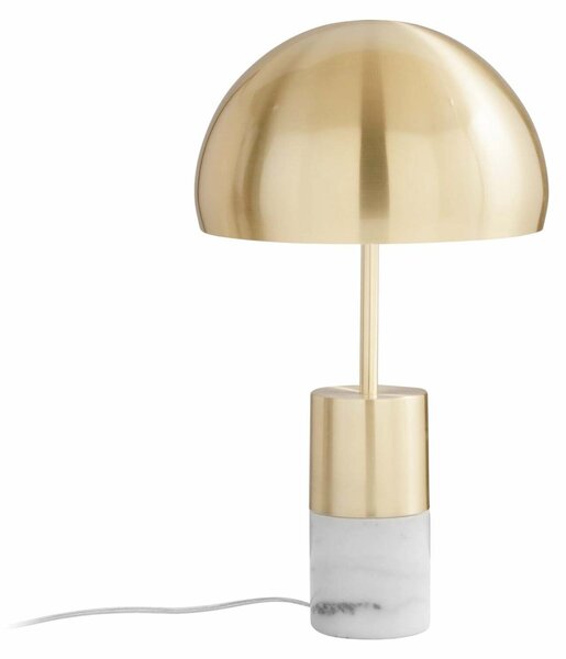 Lampada da tavolo IGEA in metallo dorato con base effetto marmo