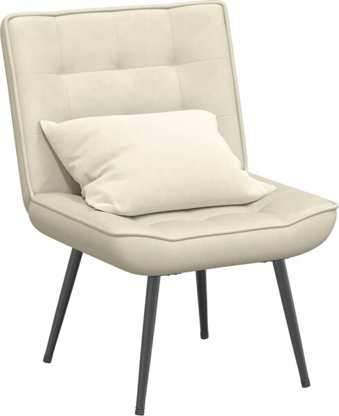 Poltrona Relax 64x74x84 cm Crema in Velluto