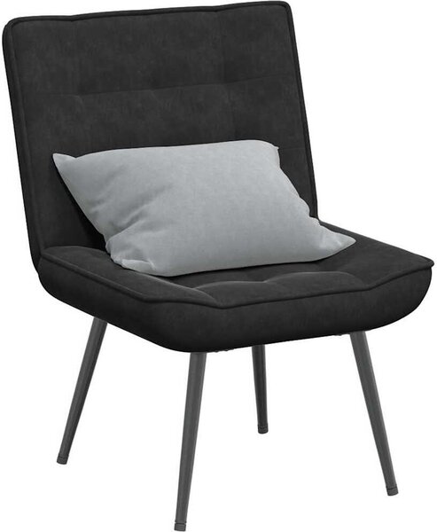 Poltrona Relax 64x74x84 cm Nera in Velluto