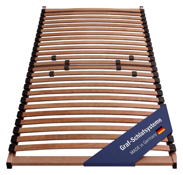 LEO BASIC: rete a doghe con 26 doghe e 8 regolatori, 90x200 cm, betulla/faggio