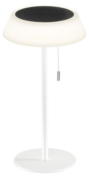 FANEUROPE Lampada da tavolo solare Jin (bianca), LED ricaricabile da 1,2 W, dimmerabile 3000 K, IP54, 17 x 32 cm