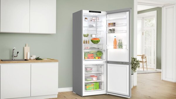 Bosch Frigorifero Combinato Capacit 440 Litri Classe energetica A Raffreddamento No Frost colore Acciaio Inox - KGN492IAF Serie 4