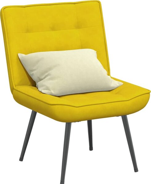 Poltrona Relax 64x74x84 cm Gialla in Velluto