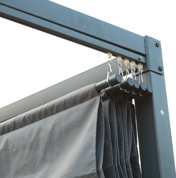 VivaGarden Pergola da Esterno in Metallo/Poliestere Dimensioni 298x213x221 cm colore Antracite