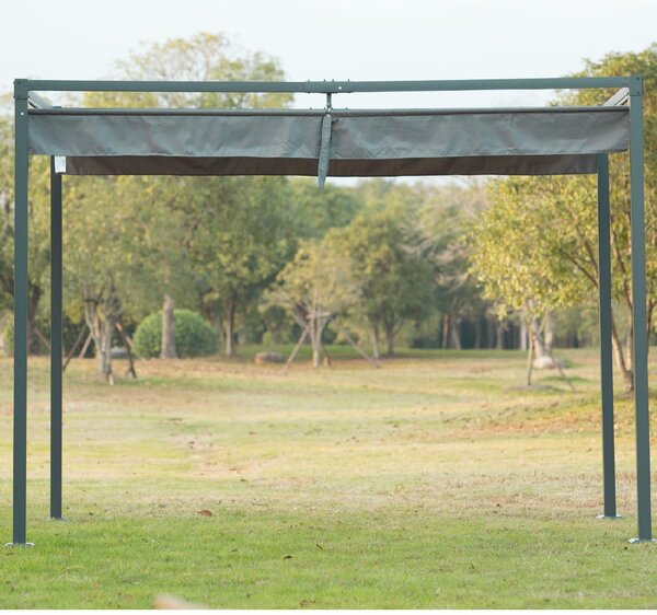 VivaGarden Pergola da Esterno in Metallo/Poliestere Dimensioni 298x213x221 cm colore Antracite