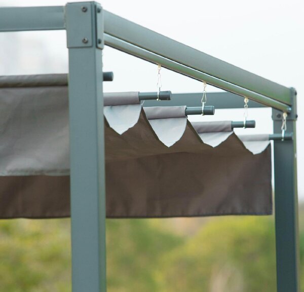 VivaGarden Pergola da Esterno in Metallo/Poliestere Dimensioni 298x213x221 cm colore Antracite