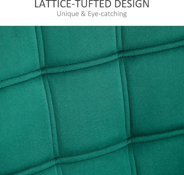 DecHome Poltrona Stile Scandinavo in Velluto Dimensioni 68,5x61x72,5 colore Verde